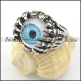 unique ghost claw ring with blue evil eye stone r001197