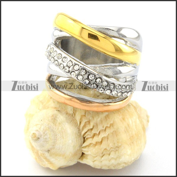 attractive noncorrosive steel Plating Ring for Ladies -r000779