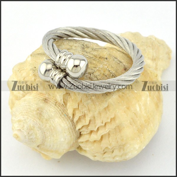 Stainless Steel Rope Ring -r000580