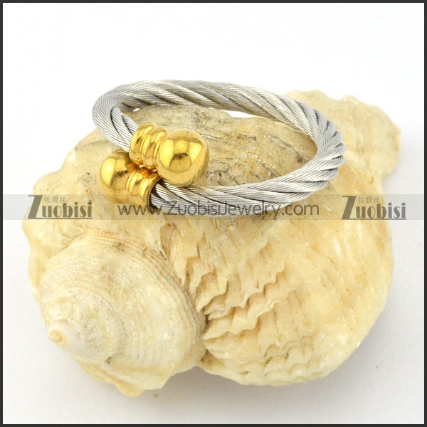 Stainless Steel Rope Ring -r000581