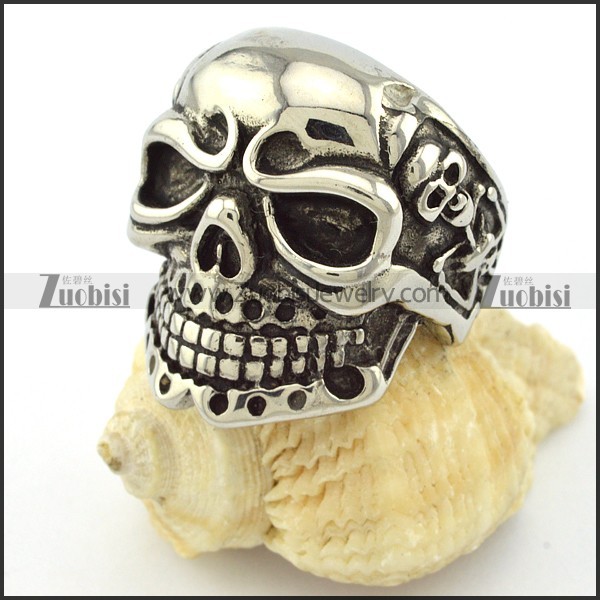 High Quality Steel skull ring for men -r001047