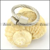 Stainless Steel Rope Ring -r000561
