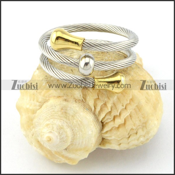 Stainless Steel Rope Ring -r000572