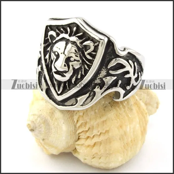 nice 316L Stainless Steel Leo Rings for Motorcycle Bikers -r000827