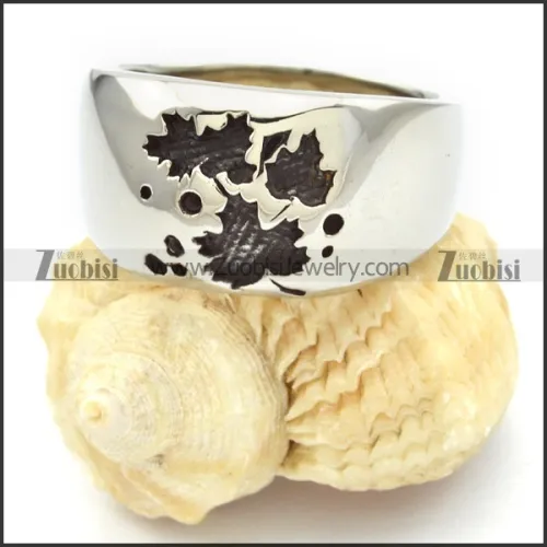 Stainless Steel Leaf Rings -r000446