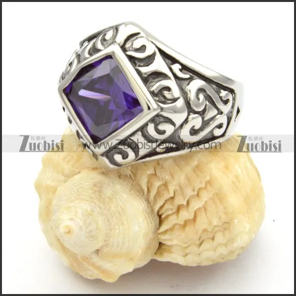 Stainless Steel Stone Rings -r000493