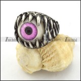 beautiful 316L Stainless Steel Purple Eye Biker Ring with punk style for Motorcycle bikers - r000535