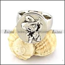clean-cut Stainless Steel Biker Ring with punk style for Motorcycle bikers - r000506