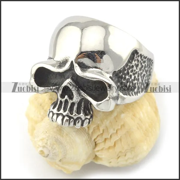 punk skull ring for biker r001147