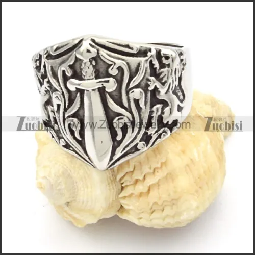 Stainless Steel The sword Rings -r000370