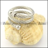 Stainless Steel Rope Ring -r000588
