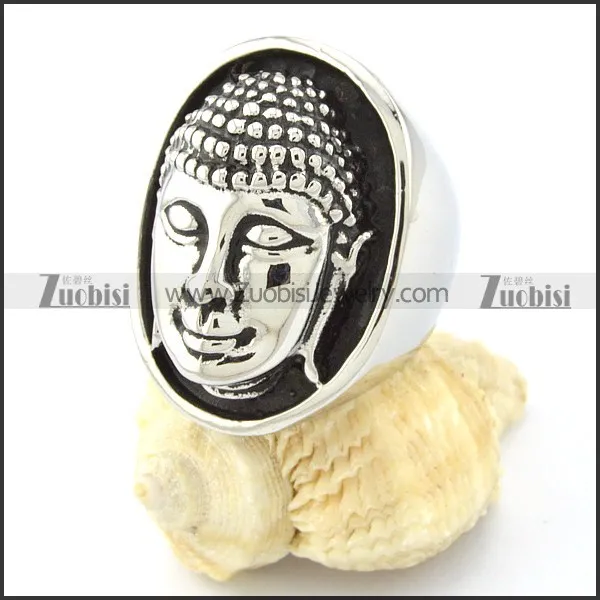 Big Stainless Steel Buddha Rings -r000654