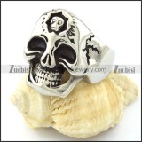 Skull in Skull Ring in Stainless Steel for Motorcycle Bikers -r000722