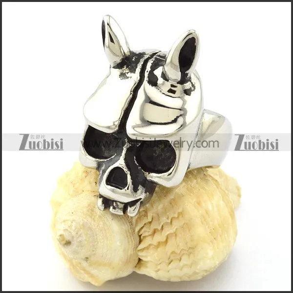 Animal Jewelry with Shaped of Rabbit Ring in Stainless Steel -r000976