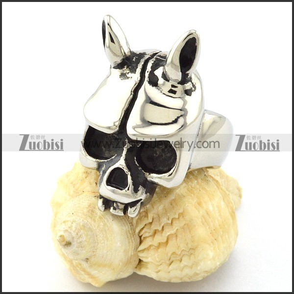 Animal Jewelry with Shaped of Rabbit Ring in Stainless Steel -r000976