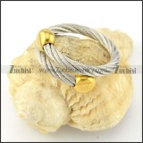 Stainless Steel Rope Ring -r000565