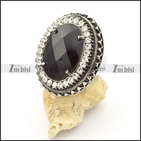 Stainless Steel Stone Rings -r000386