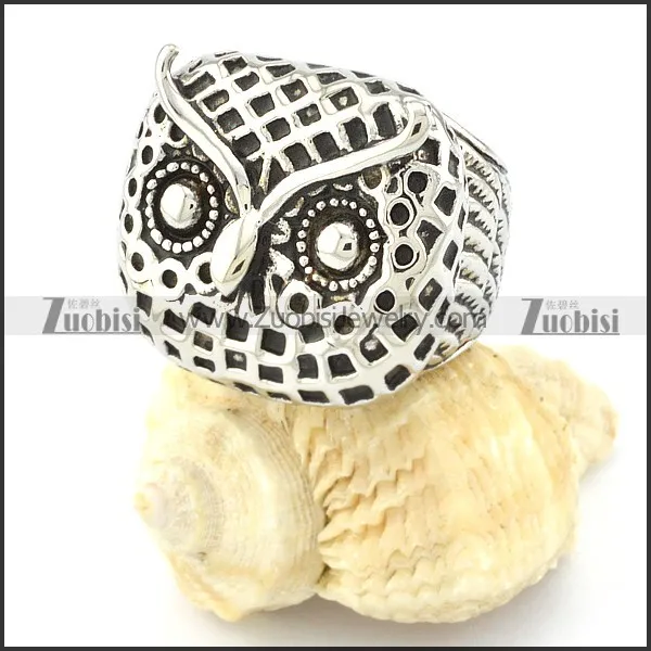 Stainless Steel Owl Rings -r000650
