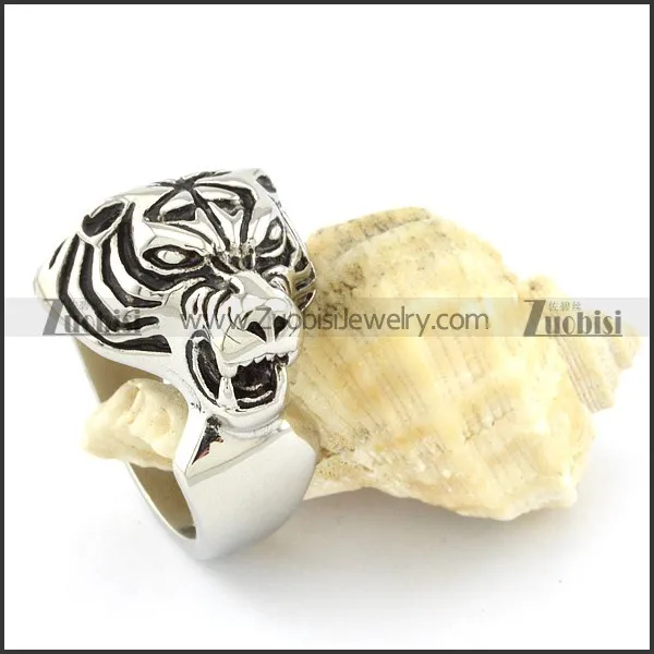 Big Stainless Steel Tiger Rings -r000651