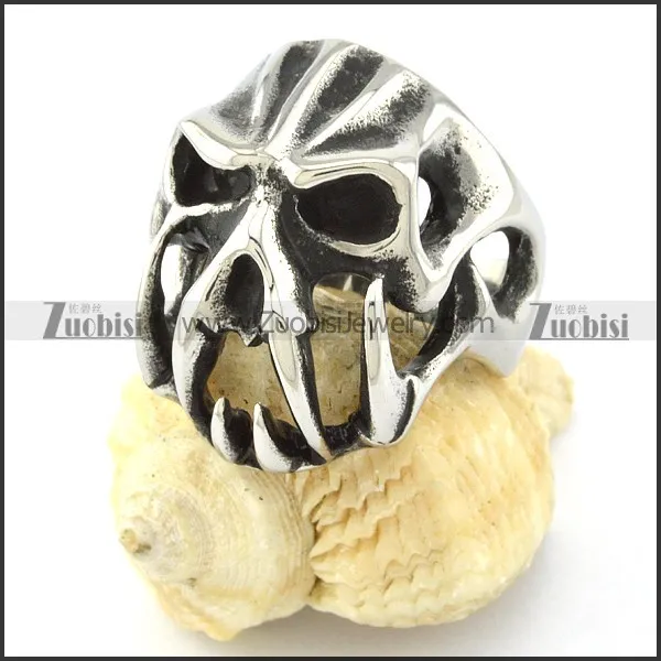 enjoyable oxidation-resisting steel Skull Rings for Motorcycle Bikers -r000833