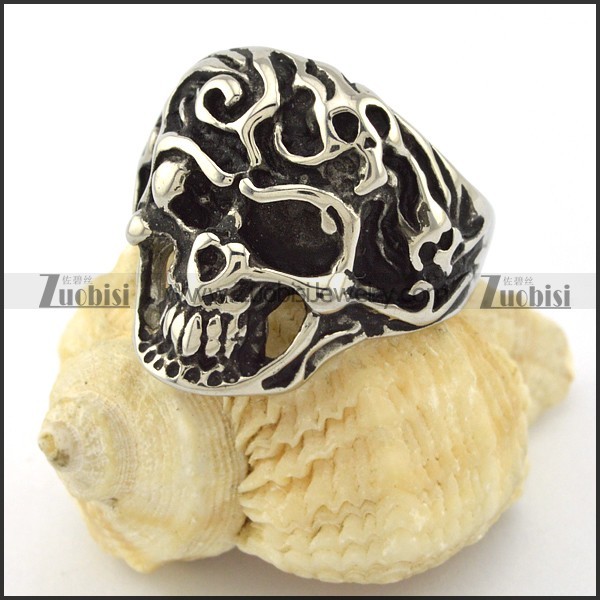 Exquisite 316L Stainless Steel skull ring for men -r001040