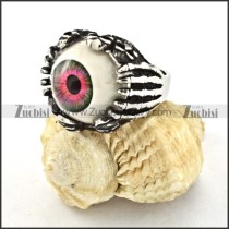 good-looking 316L Steel Eyeball Ring with human skeleton finger for Motorcycle bikers - r000530