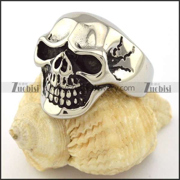 Nice Oxidation-resisting Steel skull ring for men -r001043