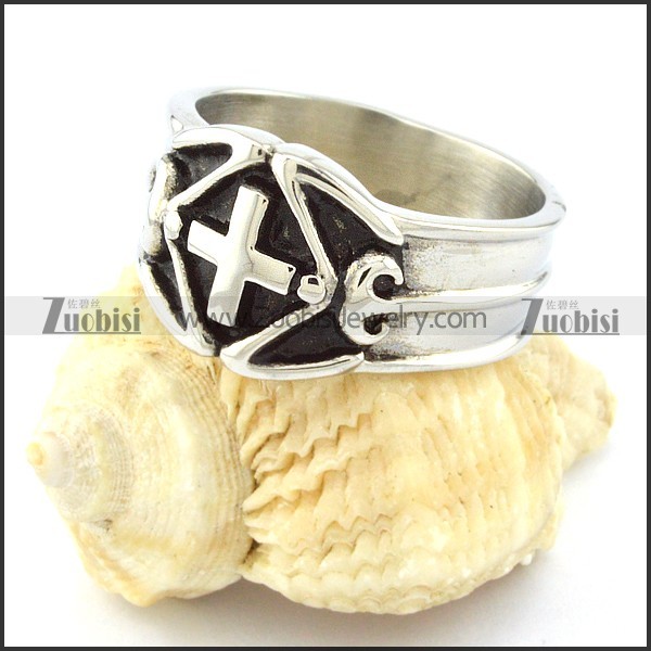 Stainless Steel Cross Rings -r000642