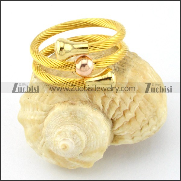 Stainless Steel Rope Ring -r000574