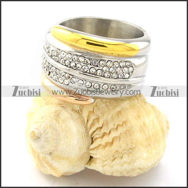 hot welcome Steel Plating Ring for Ladies -r000768