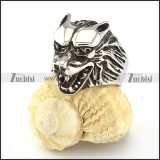 clean-cut noncorrosive steel wolf Ring with punk style for Motorcycle bikers - r000540