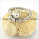 Stainless Steel Rope Ring -r000591