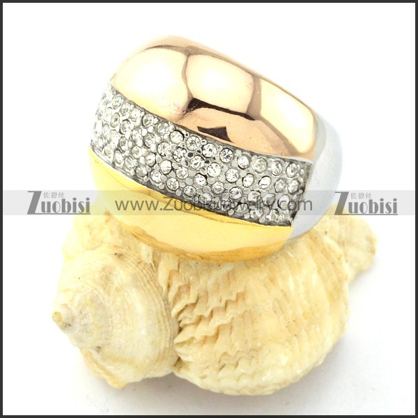 top quality 316L Steel Plating Ring for Ladies -r000767