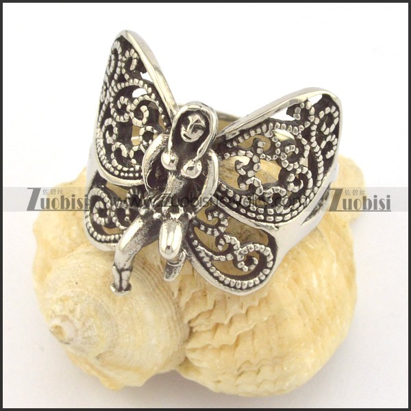 angel ring with 2 wings r001408