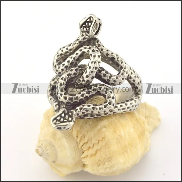 amphisbaena ring in stainless steel r001343