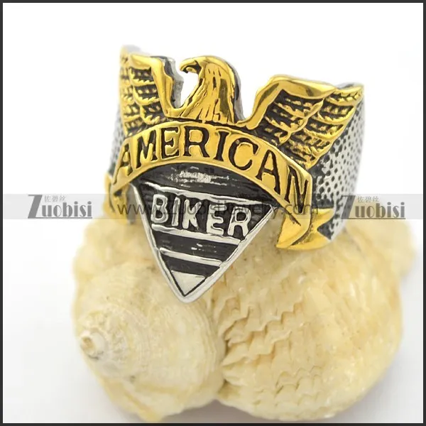 american eagle ring for motorcycle bikers r001590