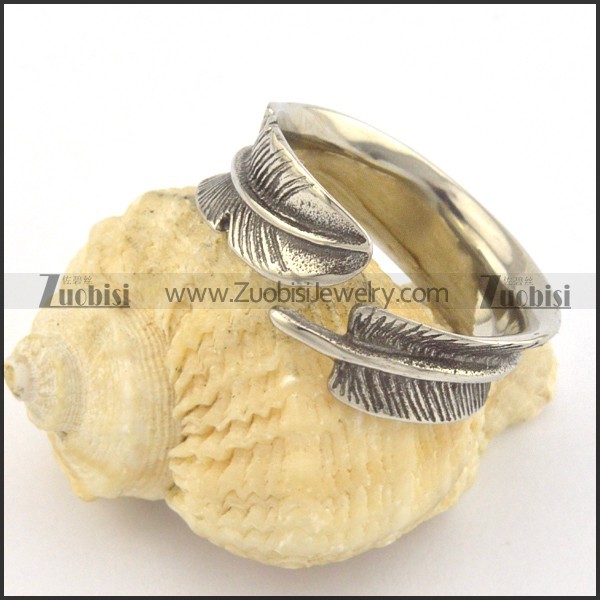 vintage adjustable leaf ring r001381