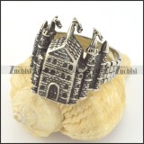 castle ring in stainless steel r001413
