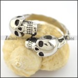 two skull heads ring r001566