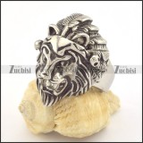 lion ring in stainless steel for animal lovers r001346