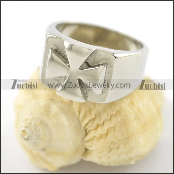 metal tone malta cross ring r001553