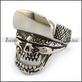 Skull Ring with Baseball Cap r001794