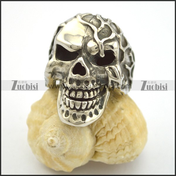 smile ss skull ring r001691