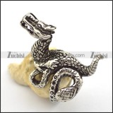 Stainless Steel Ring Combined Dragon and Snake r001860