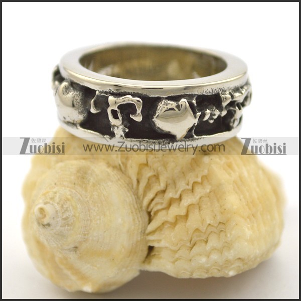 small finger skull band ring r002109