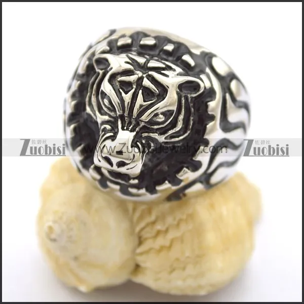 Tiger Head Round Ring r001916