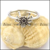 small spider ring with black stone r002071