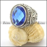 clear light blue facted stone ring r002034