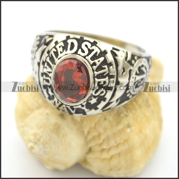 United Stated Navy Stone Ring r002147