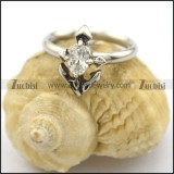 sea anchor ring with clear facted crystal r002224